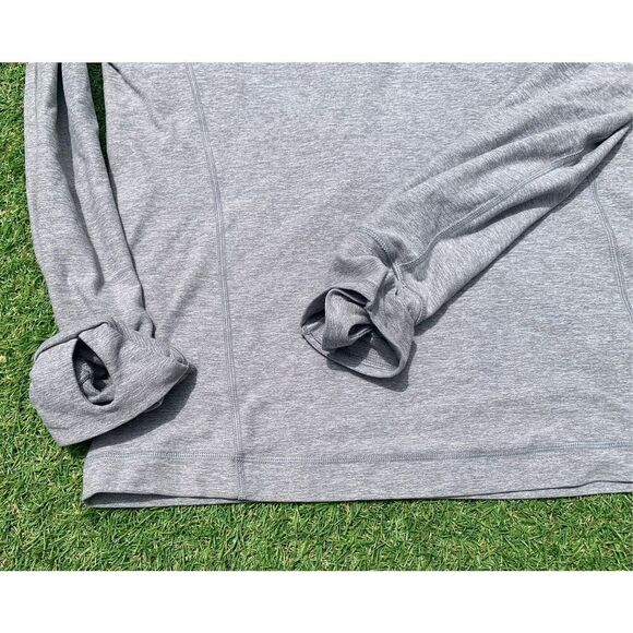 Lululemon Surge Warm 1/2 ZIP light gray SHIRT TOP MENS M L - Picture 5 of 10